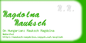 magdolna mauksch business card